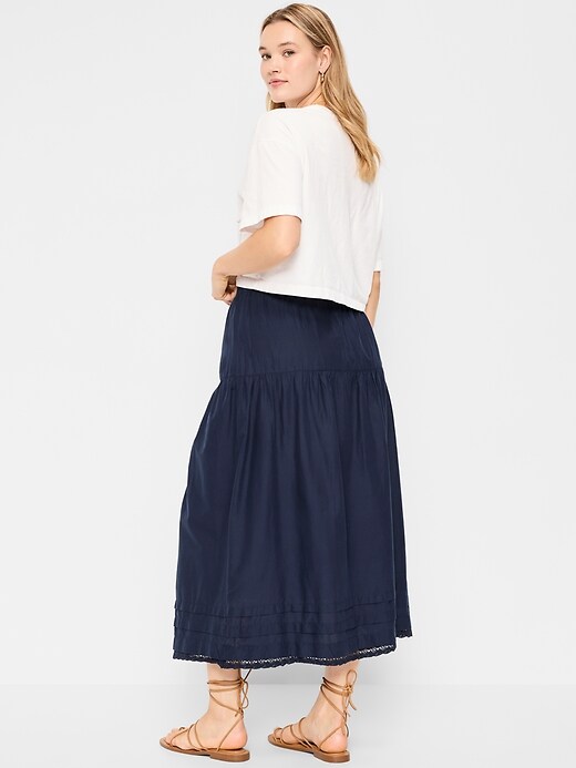 Image number 7 showing, Lace-Trim Maxi Skirt
