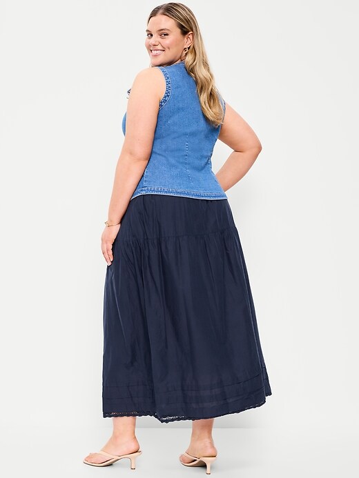 Image number 9 showing, Lace-Trim Maxi Skirt
