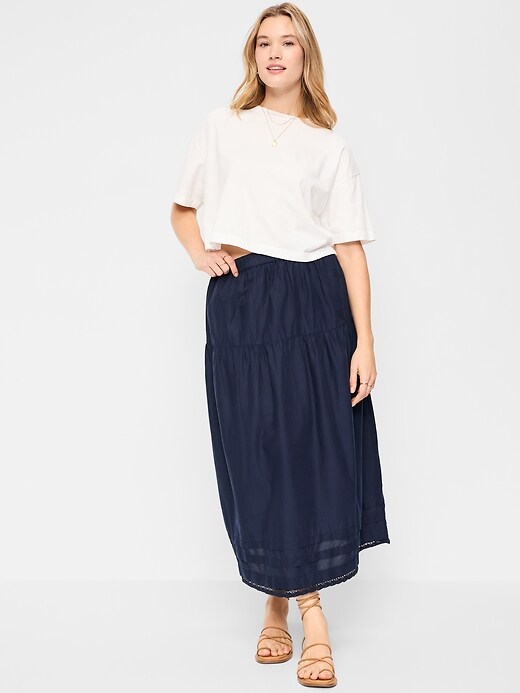 Image number 6 showing, Lace-Trim Maxi Skirt