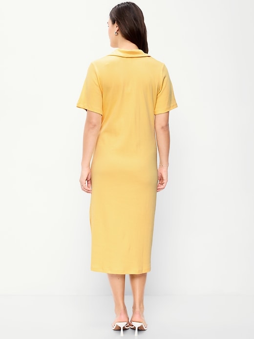 Image number 8 showing, Short-Sleeve Polo Midi Dress
