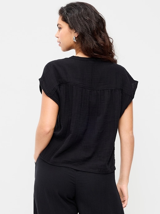 Image number 5 showing, Short-Sleeve Popover Top