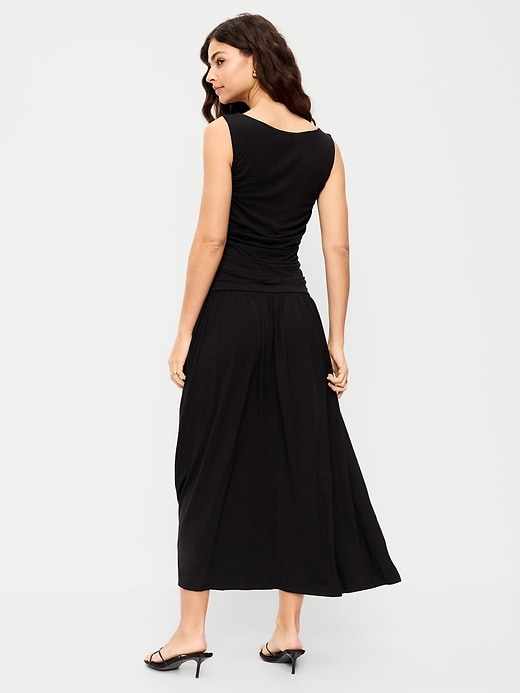 Image number 2 showing, Fit & Flare Drop-Waist Maxi Dress