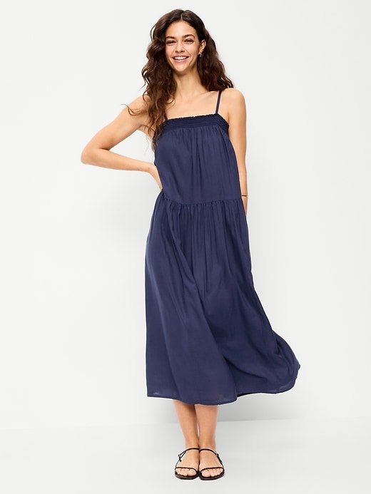 Image number 1 showing, Airy Smocked Maxi Dress