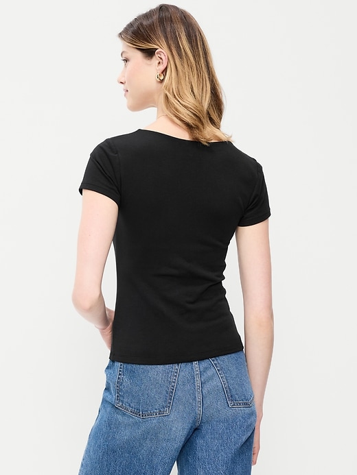 Image number 2 showing, Hug Double-Layer Scoop-Neck Top