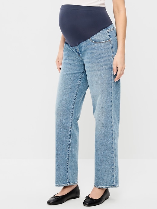 Image number 2 showing, Maternity Full-Panel OG Loose Jeans