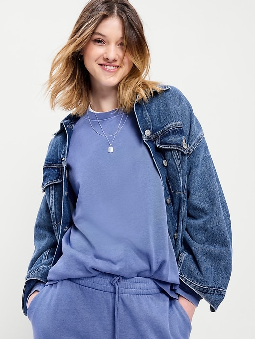 L'image numéro 3 présente Chandail ras du cou surdimensionné