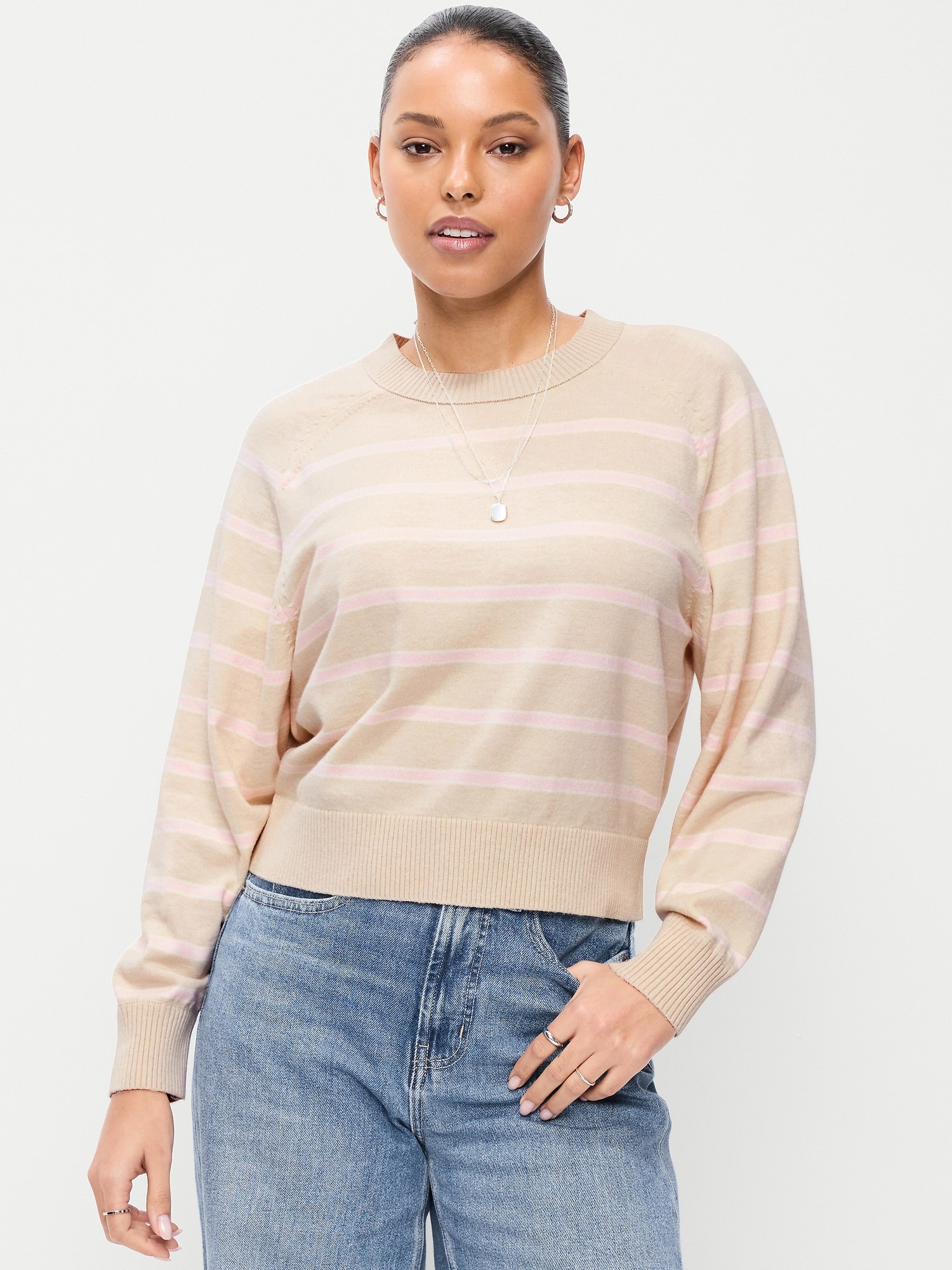 SoSoft Lite Cropped Crew-Neck Sweater