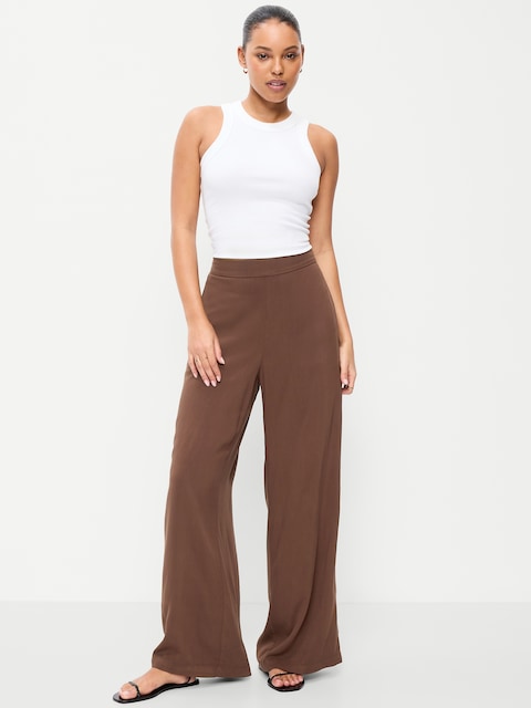 High-Waisted Playa Wide-Leg Pants