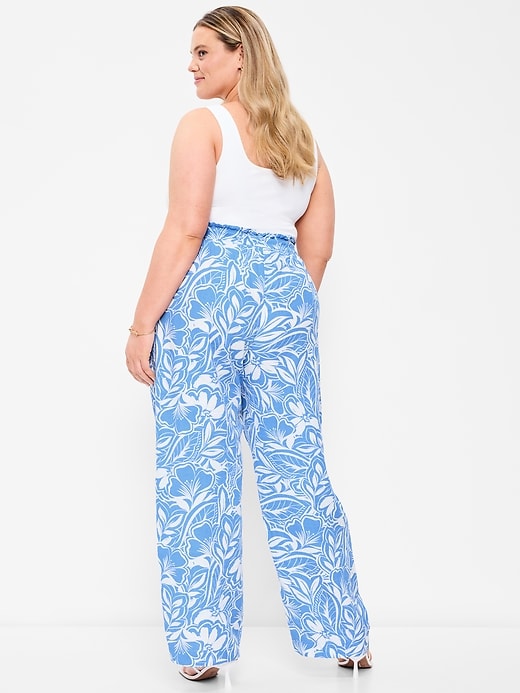 L'image numéro 8 présente Pantalon coupe baril longueur cheville à taille haute