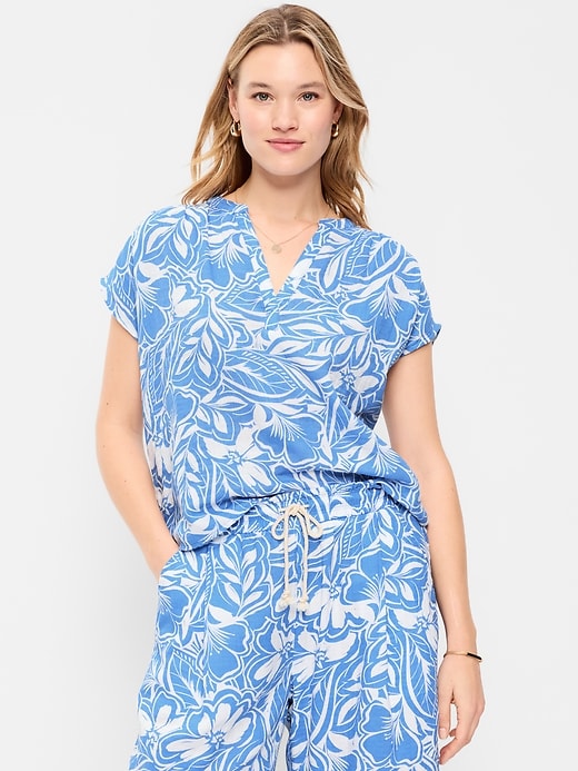 Image number 5 showing, Short-Sleeve Popover Top