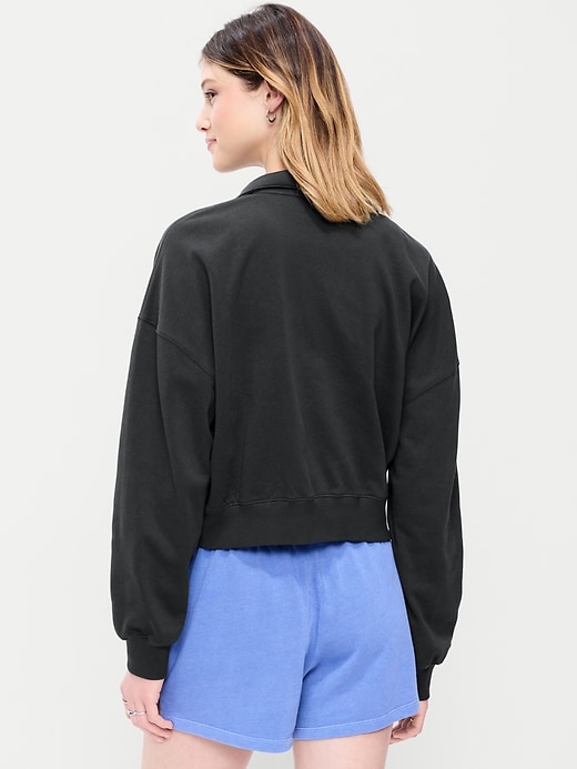 Image number 2 showing, SoComfy Terry Oversized Logo Half-Zip Sweatshirt