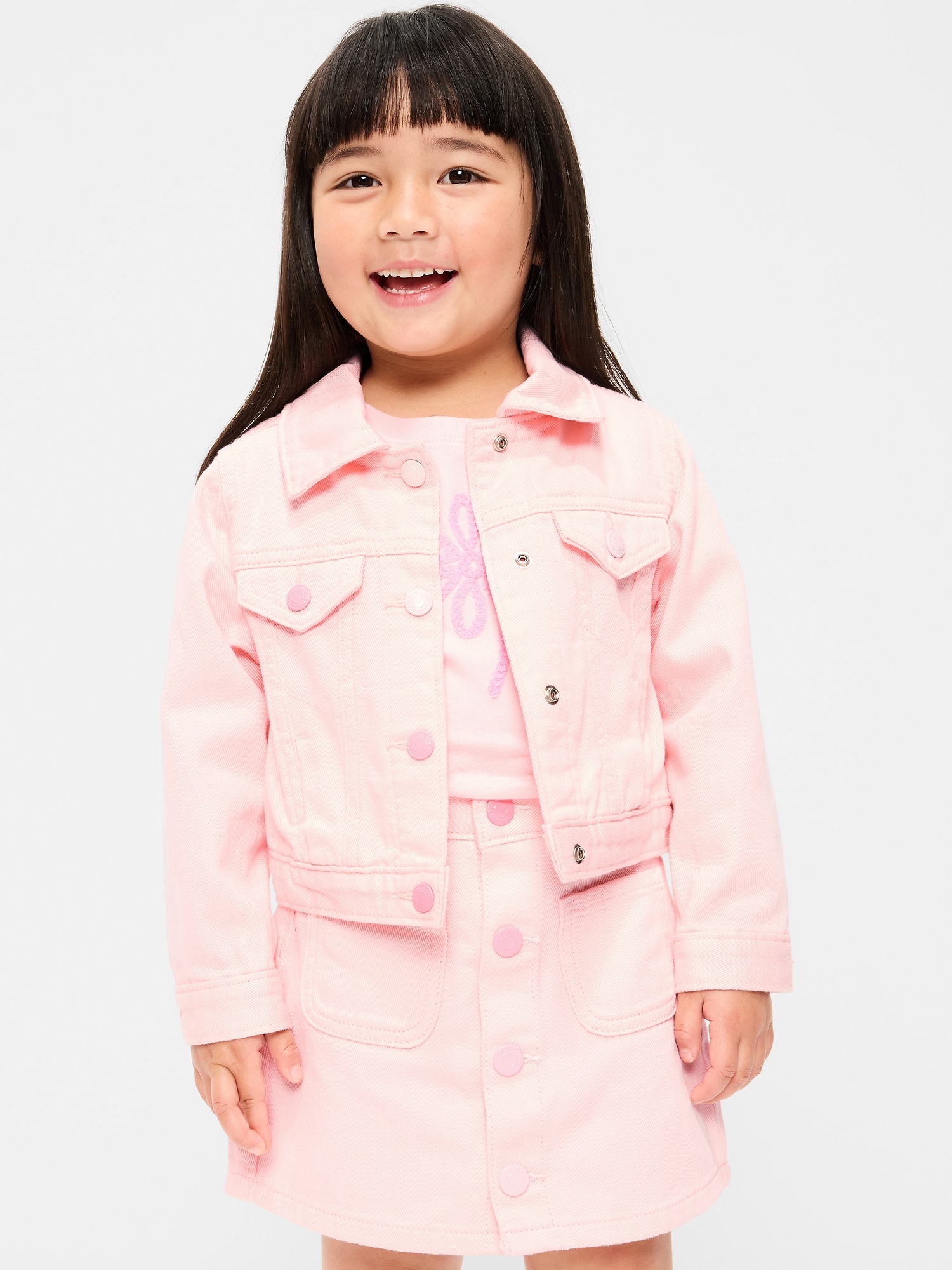Cropped Twill Jacket for Toddler Girls