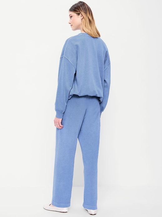 Image number 3 showing, High-Waisted Wide-Leg Sweatpants
