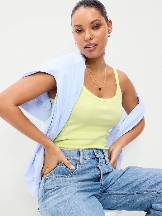 Image number 3 showing, Pointelle Cami Tank Top