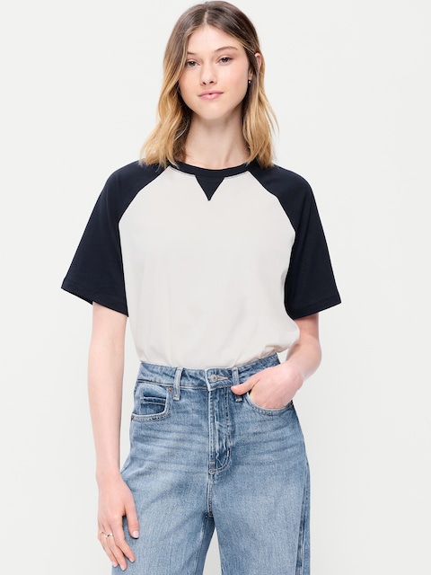 Vintage Crew-Neck Raglan T-Shirt