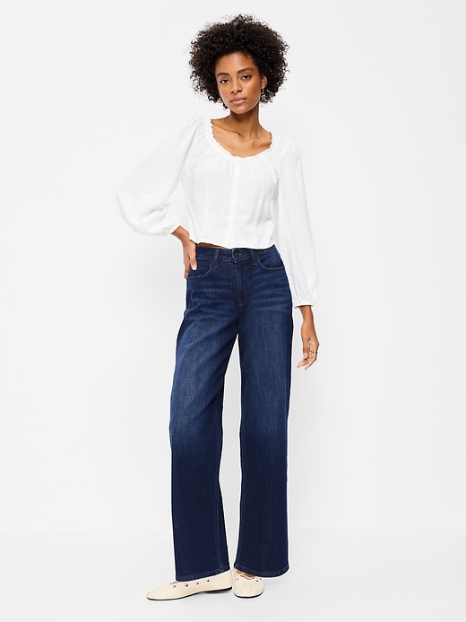 Image number 6 showing, High-Waisted Wow Wide-Leg Jeans