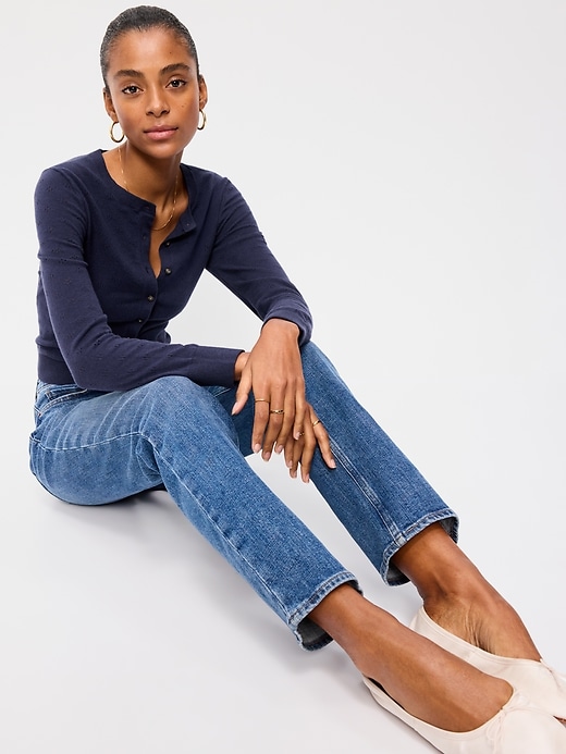 Image number 3 showing, SoSoft Pointelle Cardigan