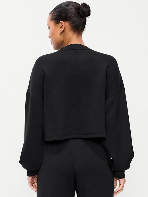 Image number 2 showing, Bounce Fleece Crew-Neck Cropped Top