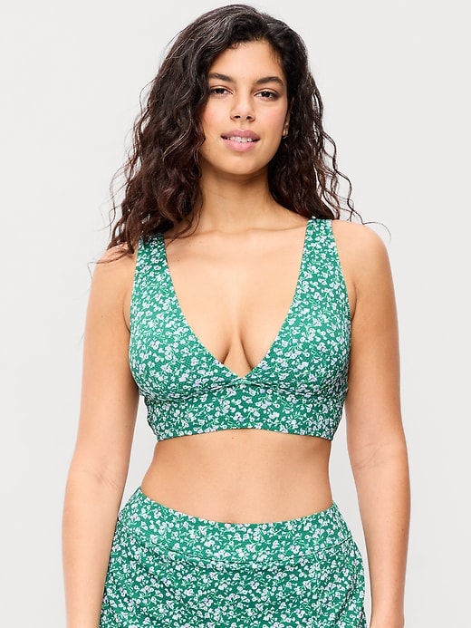 Image number 4 showing, Pique Longline Bikini Swim Top