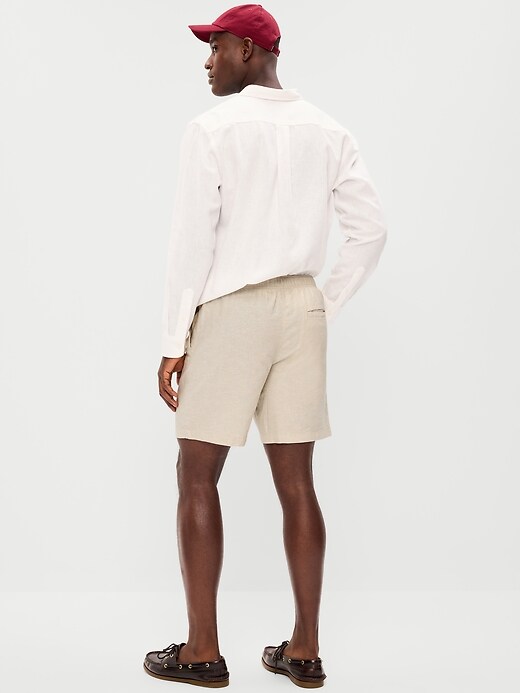 Image number 3 showing, Linen-Blend Jogger Shorts -- 7-inch inseam