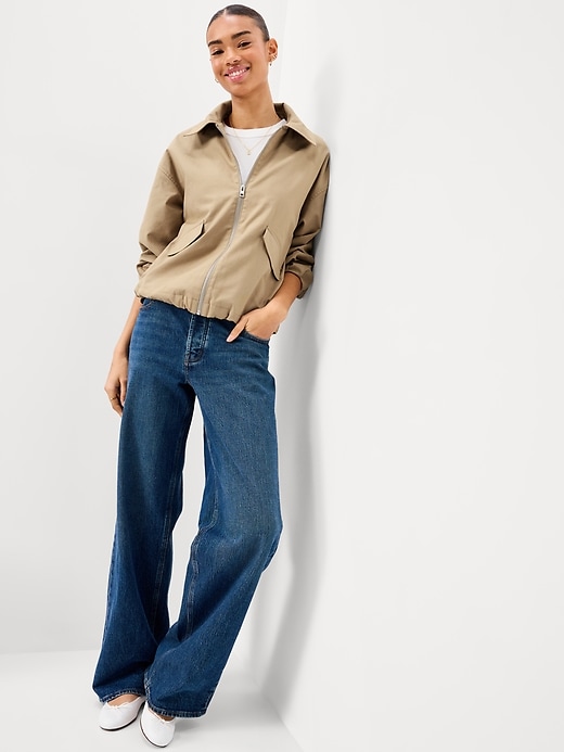 Image number 3 showing, Full-Zip Harrington Jacket