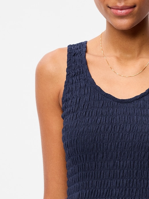 Image number 5 showing, Fit & Flare Sleeveless Smocked-Bodice Midi Dress