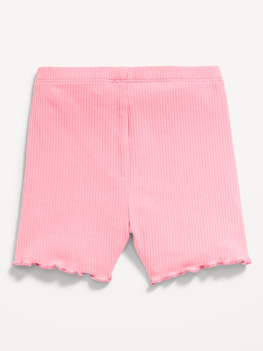 Image number 2 showing, Rib-Knit Lettuce-Edge Biker Shorts for Toddler Girls