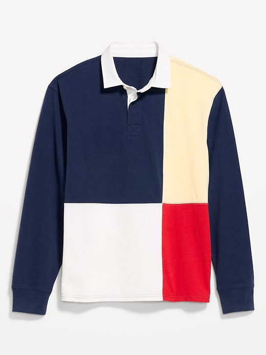 Image number 1 showing, Color-Block Rugby Polo