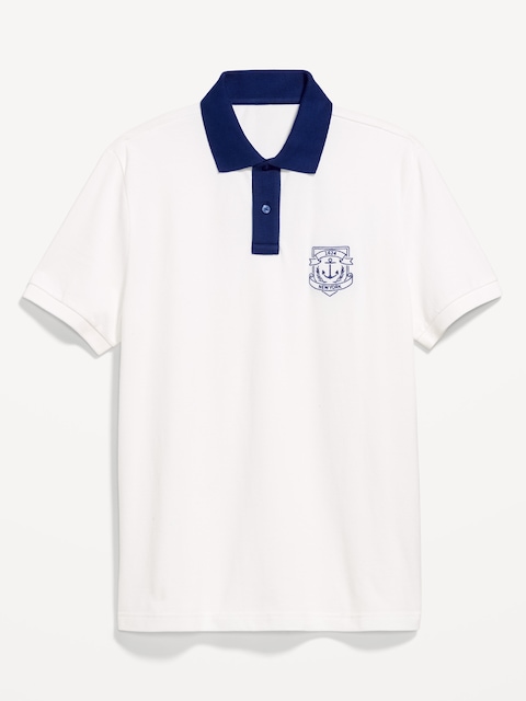 Classic Fit Pique Graphic Polo