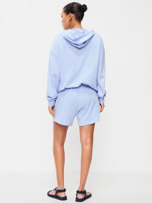 Image number 3 showing, High-Waisted Relaxed Shorts -- 5-inch inseam