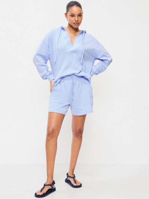 High-Waisted Relaxed Shorts -- 5-inch inseam