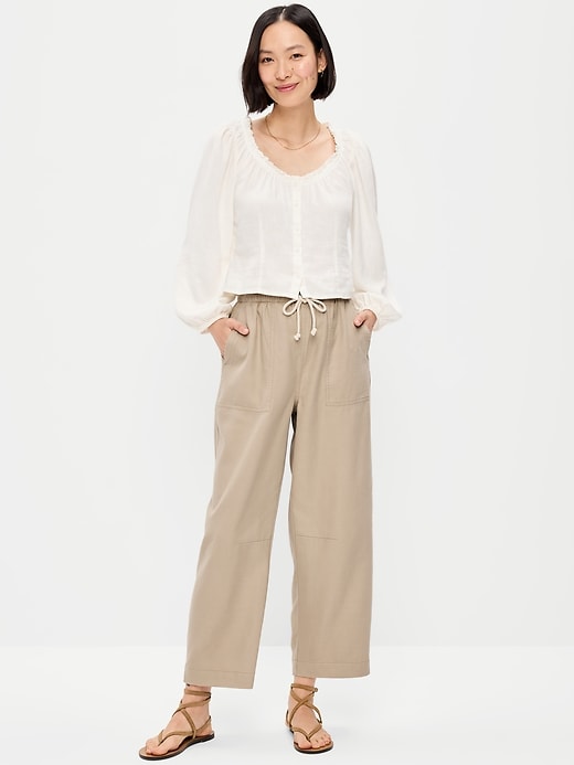 Image number 1 showing, High-Waisted Utility Ankle Pants