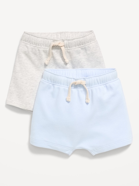 French Terry Unisex Shorts 2-Pack for Baby