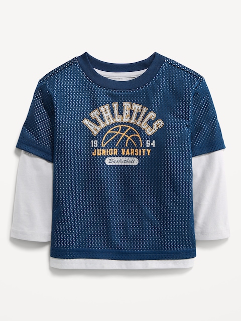 T-SHIRT 2 EN 1 SURDIMENSIONNÉ À MANCHES LONGUES POUR TOUT-PETIT