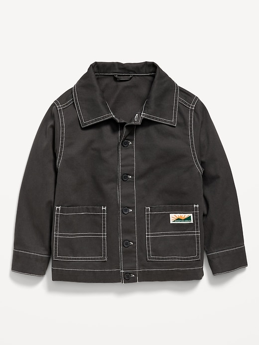 Image number 1 showing, Washed Utility Jacket for Toddler Boys
