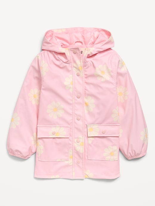 Image number 2 showing, Oversized Water-Resistant Hooded Jacket for Girls