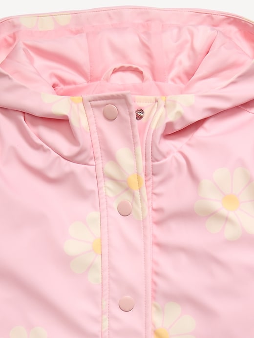 Image number 3 showing, Oversized Water-Resistant Hooded Jacket for Girls