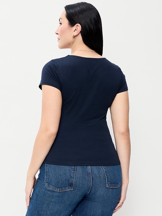 Image number 6 showing, Hug Double-Layer Scoop-Neck Top