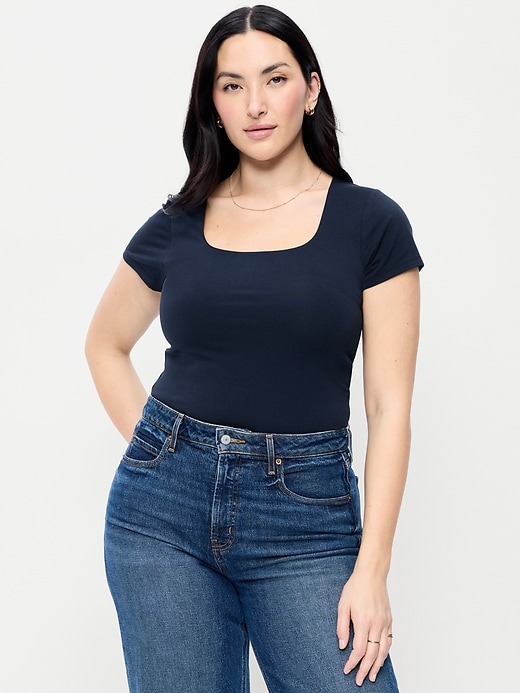 Image number 5 showing, Hug Double-Layer Scoop-Neck Top