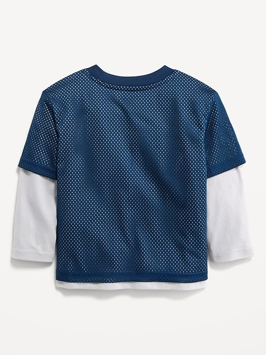 L'image numéro 2 présente T-shirt 2 en 1 surdimensionné à manches longues pour tout-petit