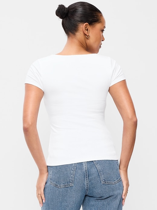 Image number 2 showing, Hug Double-Layer Scoop-Neck Top
