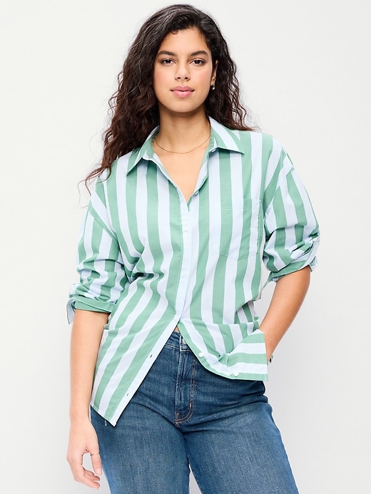 Image number 5 showing, Oversized Button-Down Boyfriend Shirt