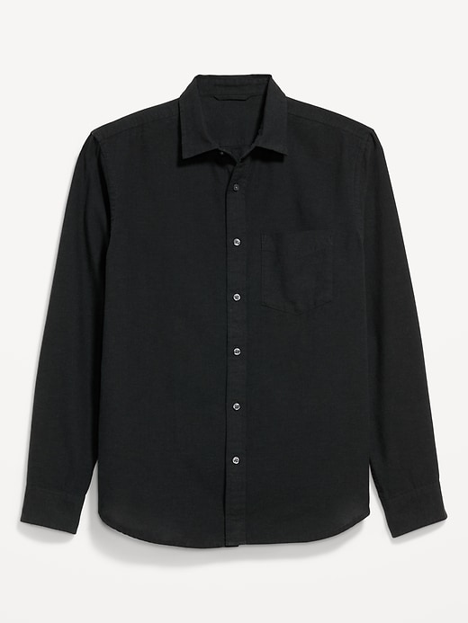 Image number 1 showing, Classic Fit Linen-Blend Shirt