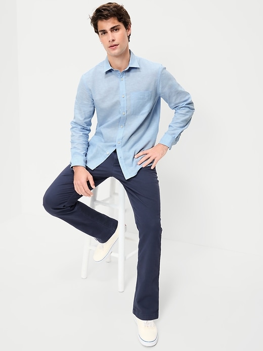 Image number 3 showing, Classic Fit Linen-Blend Shirt