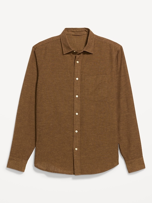 Image number 4 showing, Classic Fit Linen-Blend Shirt