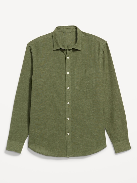 Classic Fit Linen-Blend Shirt