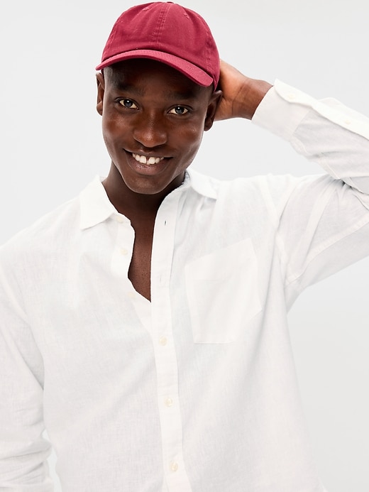 Image number 3 showing, Classic Fit Linen-Blend Shirt