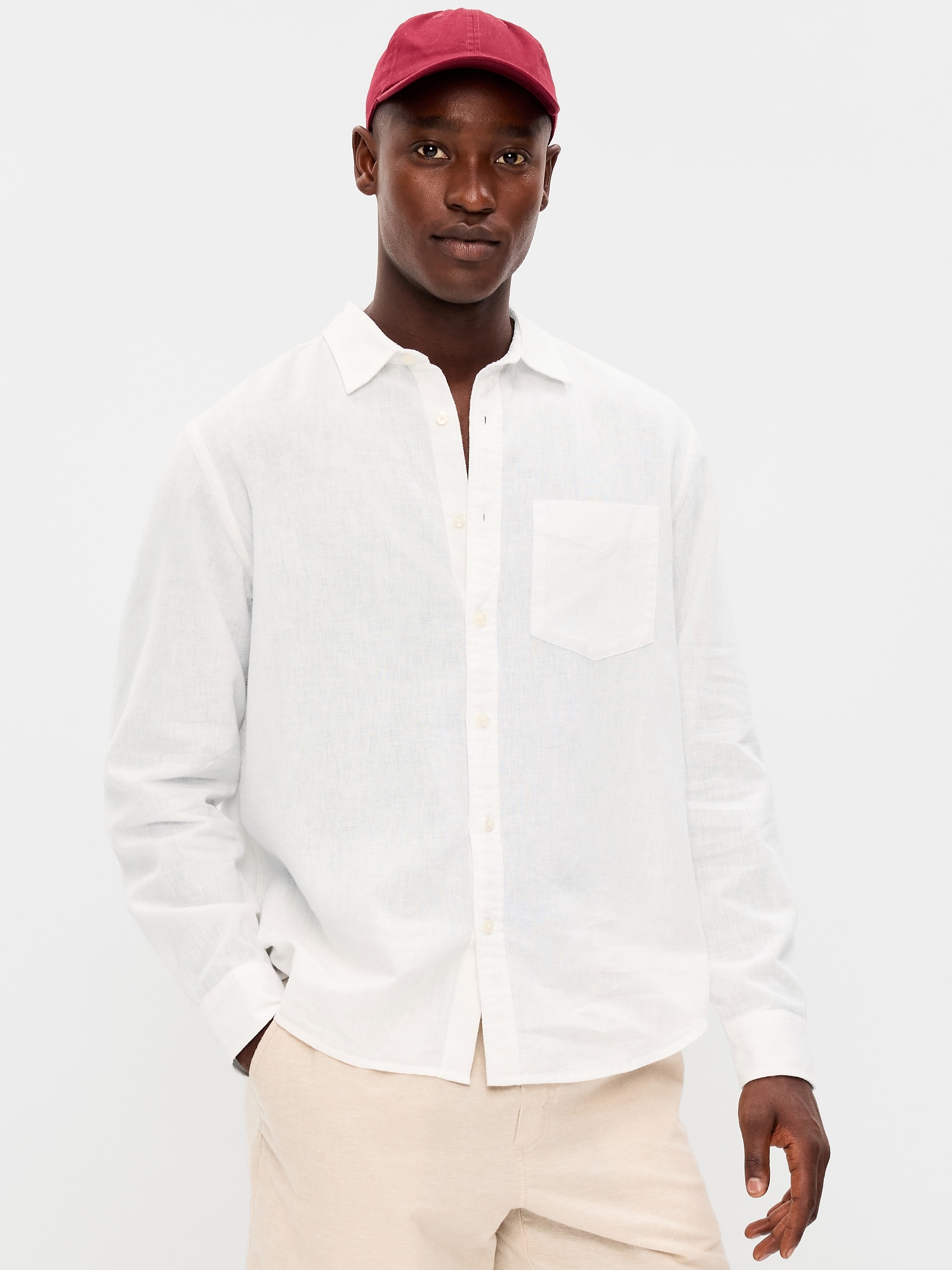 Classic Fit Linen-Blend Shirt