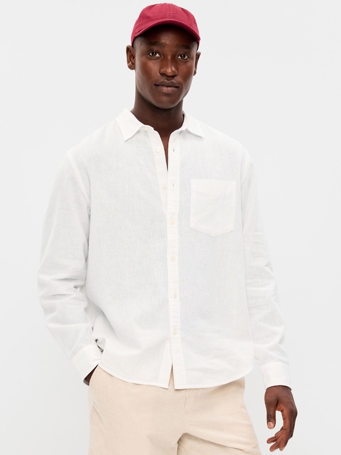 Classic Fit Linen-Blend Shirt