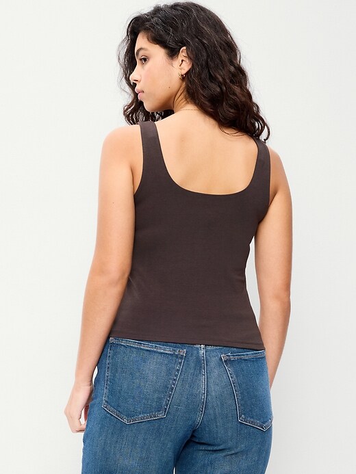 Image number 6 showing, Hug Double-Layer Scoop-Neck Tank Top